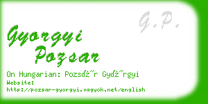 gyorgyi pozsar business card